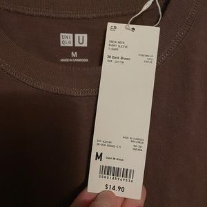 Brand new with tags brown Uniqlo u men’s tshirt